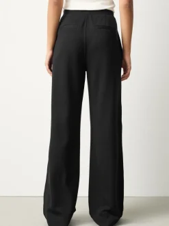 Zwart - Joggingbroek met wijde pijpen