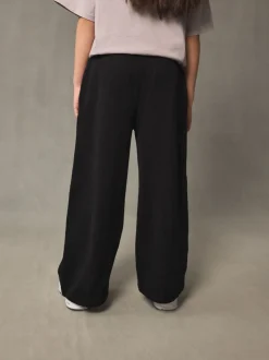 Zwart - Joggingbroek met wijde pijpen (3-16jr)