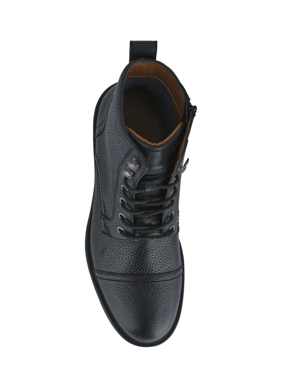 Zwart - Jones Bootmaker Davide leren militaire laarzen met wijde pasvorm