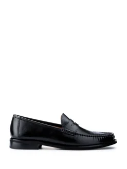 Zwart - Jones Bootmaker Quennell Leather Penny Loafers