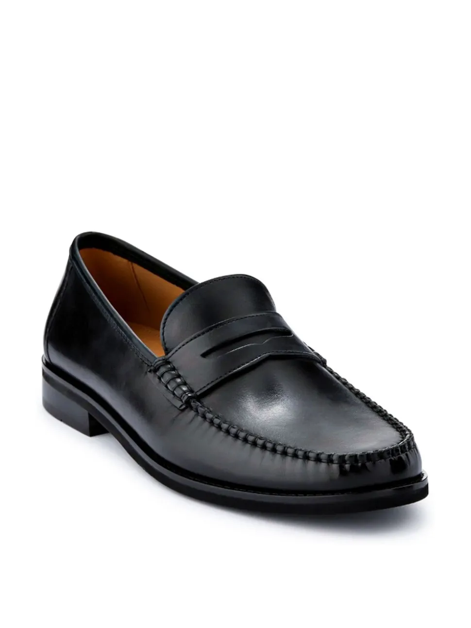 Zwart - Jones Bootmaker Quennell Leather Penny Loafers