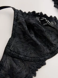 Zwart - Kanten ultieme comfortabele beha
