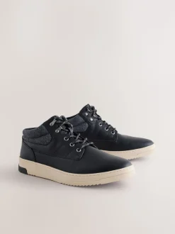 Zwart - Knitted Collar Ankle Boots