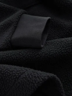 Zwart - Kwartrits - Borg Fleece