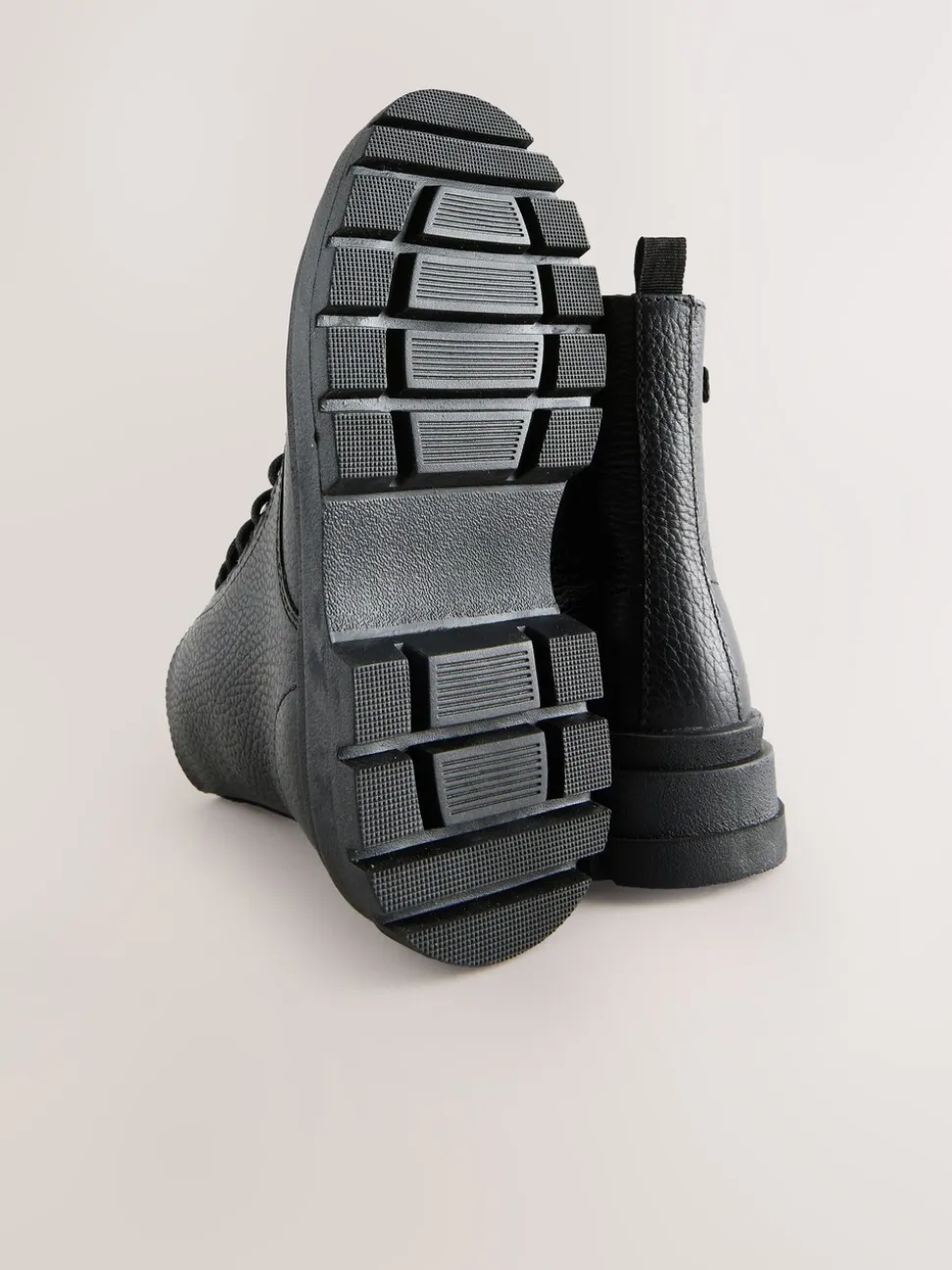 Zwart - Lace Up Leather Boots