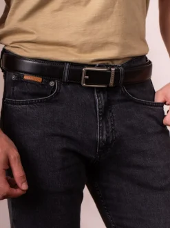 Zwart - Lakeland Leather Rigg Ratchet Belt
