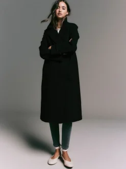 Zwart - Lange maxi-jas