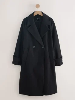 Zwart - Lange maxi-jas
