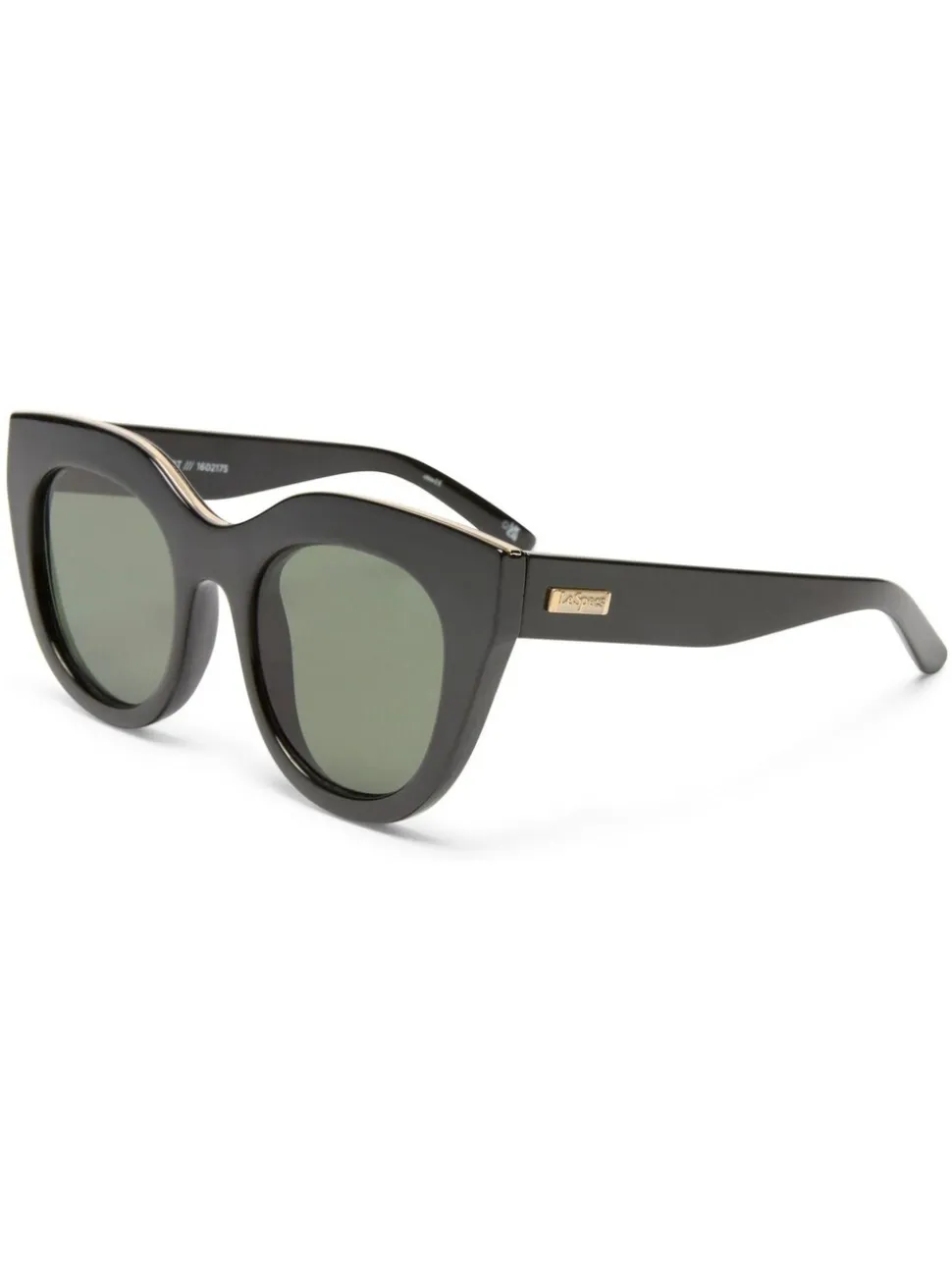 Zwart - Le Specs Air Heart Sunglasses