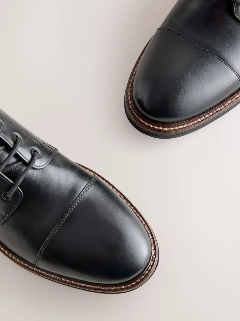 Zwart - Leren boots met neusstuk