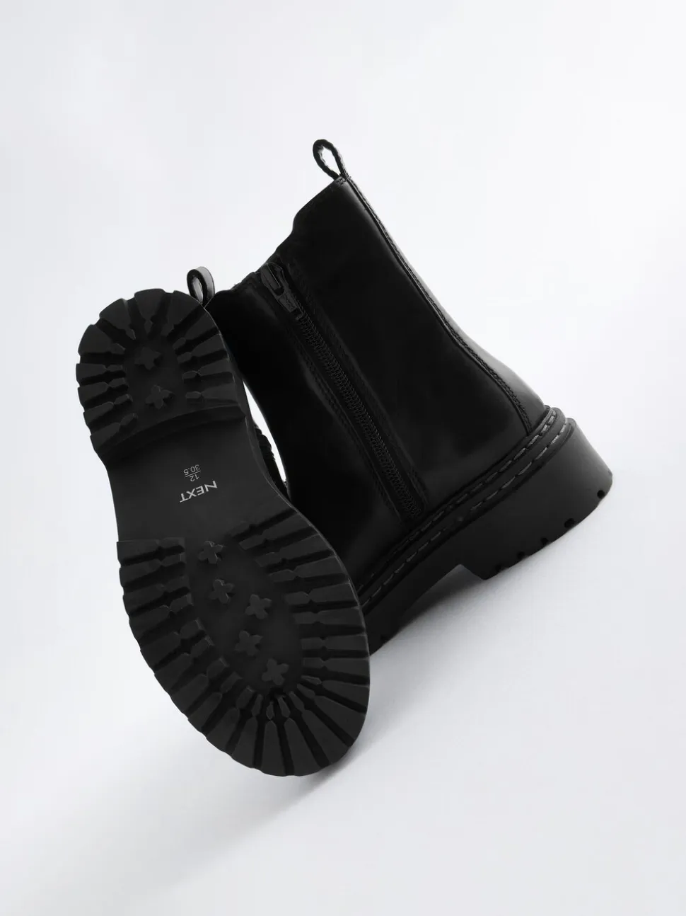 Zwart - Leren Chunky Chelsea Boots