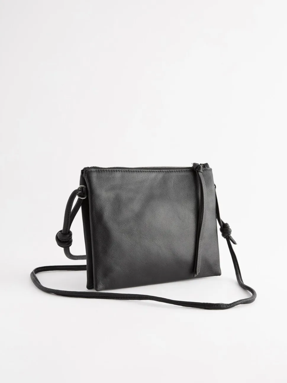 Zwart - Leren crossbodytas