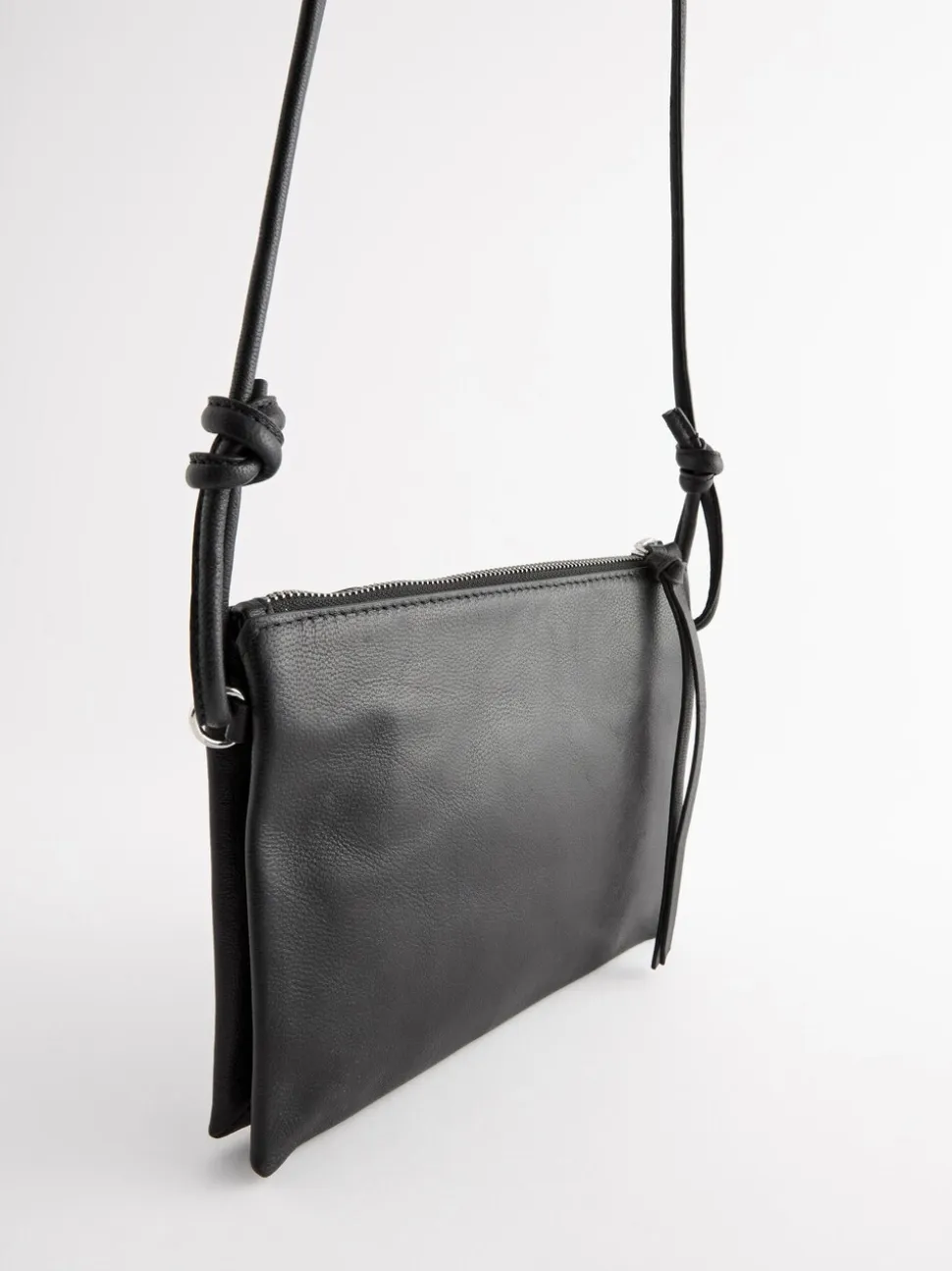 Zwart - Leren crossbodytas