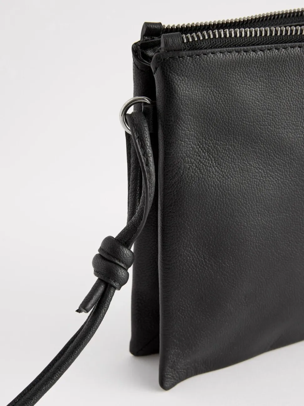 Zwart - Leren crossbodytas