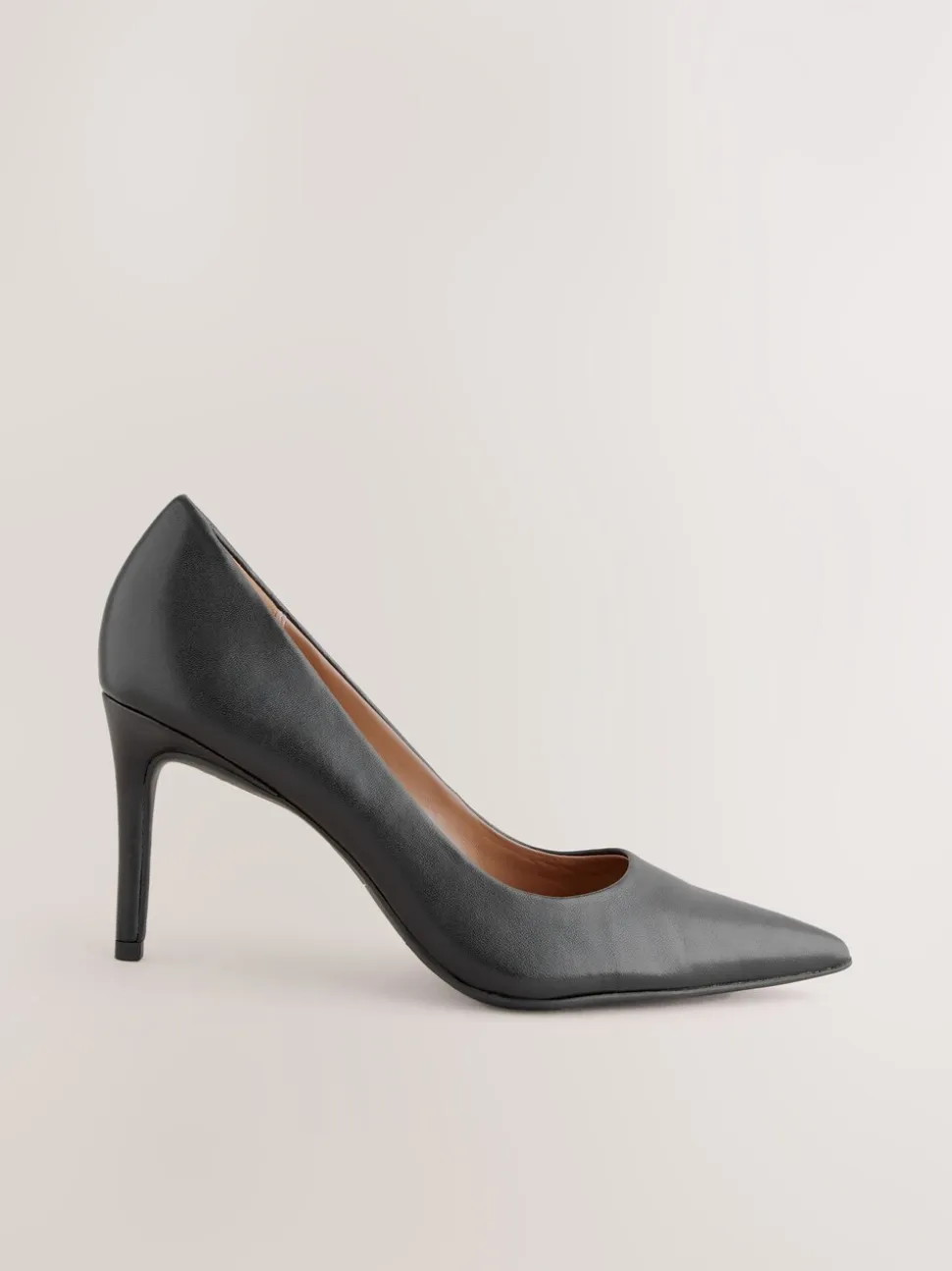 Zwart - Leren mid-court pumps