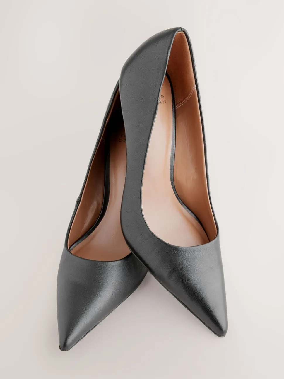 Zwart - Leren mid-court pumps