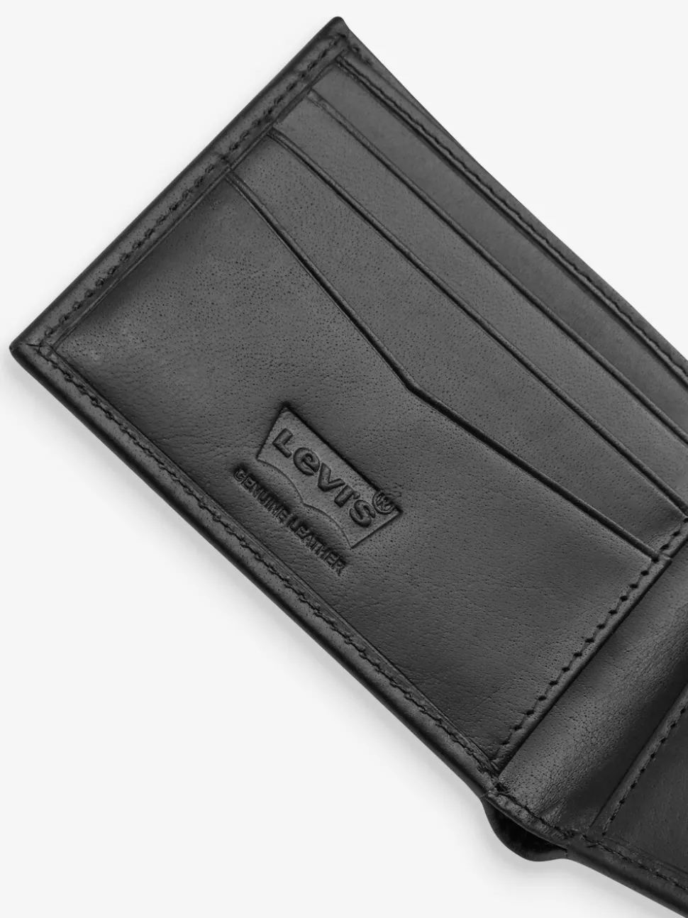 Zwart - Levi's® leren portemonnee