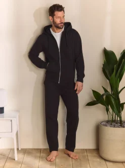 Zwart - Lichte hoodie met rits