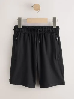 Zwart - Lichtgewicht sportshorts (3-16jr)