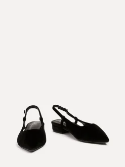 Zwart - Linzi Clasica Low Heeled Slingback Courts