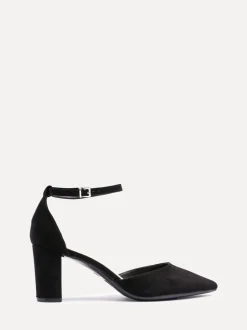 Zwart - Linzi Leona pumps met blokhak en dichte hiel