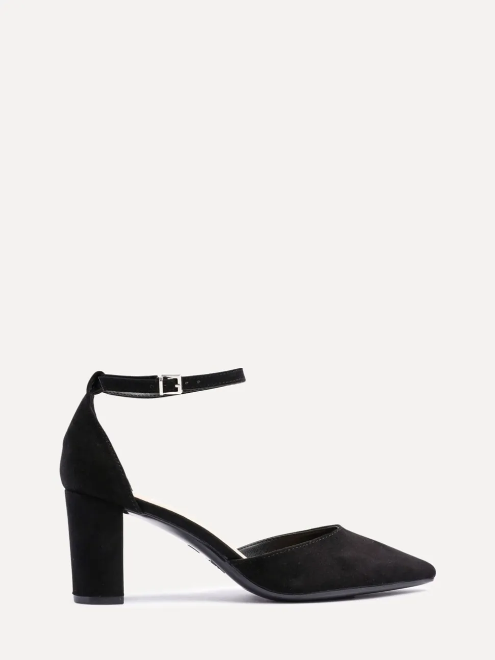 Zwart - Linzi Leona pumps met blokhak en dichte hiel