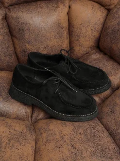 Zwart - Linzi Perth Laced Chunky Loafers
