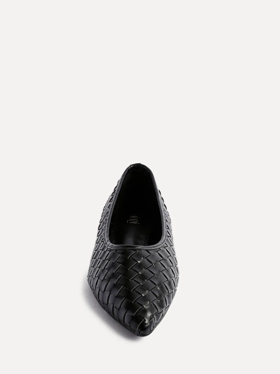 Zwart - Linzi Talina Woven Pointed Toe Ballet Flats