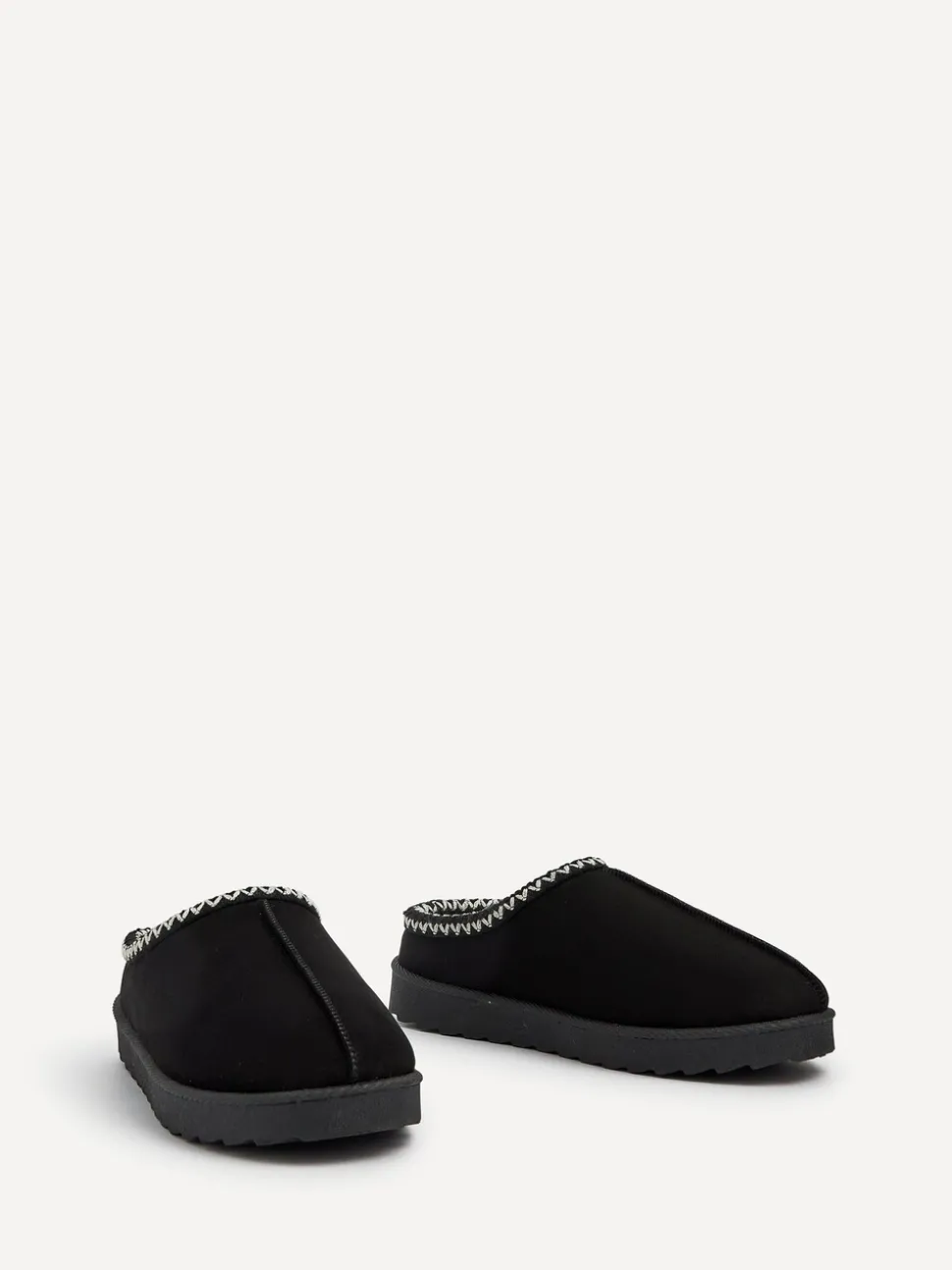Zwart - Linzi Tana Faux Suede Slip-On Slippers