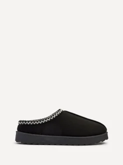 Zwart - Linzi Tana Faux Suede Slip-On Slippers