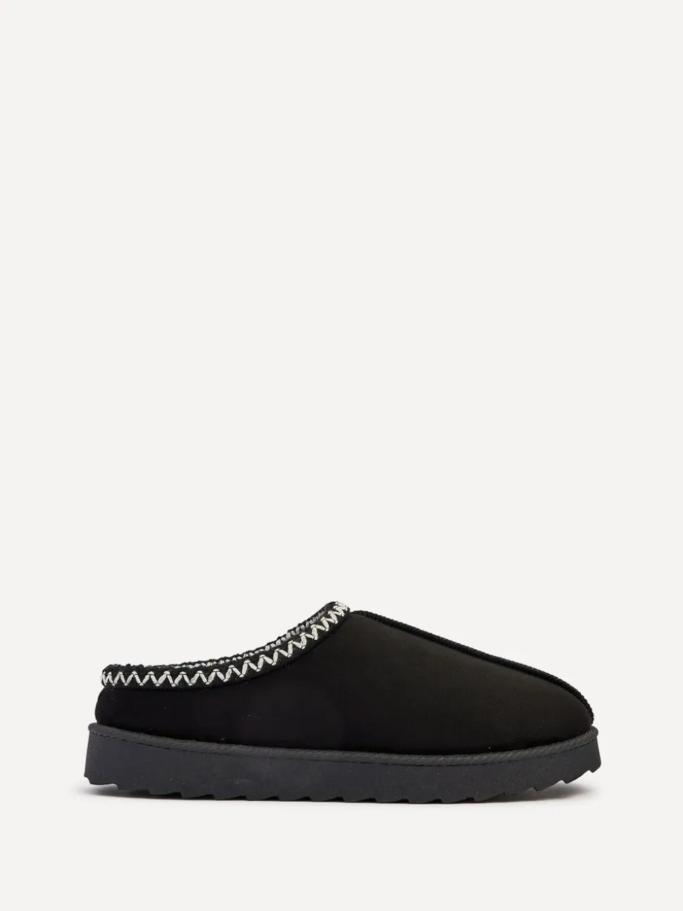 Zwart - Linzi Tana Faux Suede Slip-On Slippers