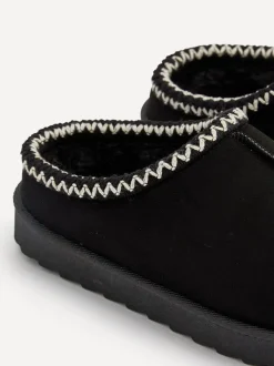 Zwart - Linzi Tana Faux Suede Slip-On Slippers