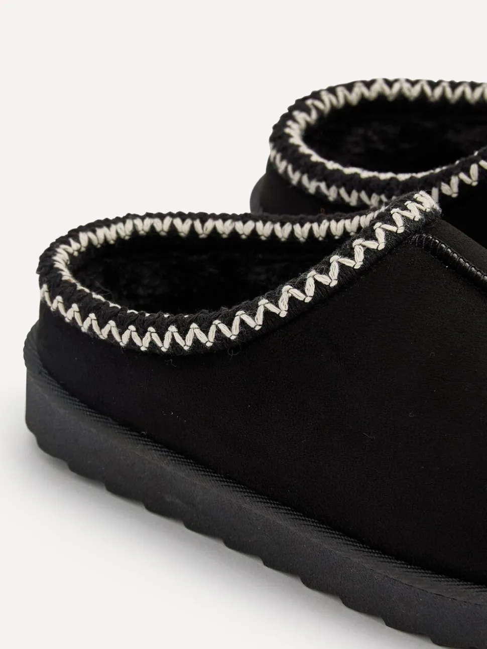 Zwart - Linzi Tana Faux Suede Slip-On Slippers
