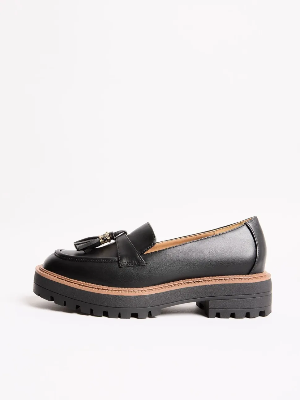 Zwart - Lipsy Chunky Snaffle Trim Detail Faux Leather Loafers
