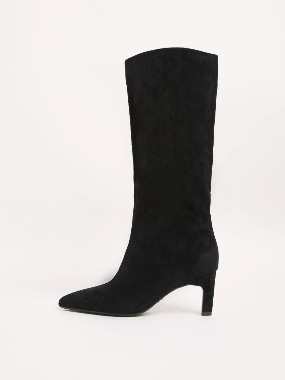 Zwart - Lipsy Faux Leather Knee High Low Kitten Heel Boots