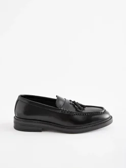 Zwart - Loafers met dikke zool en kwast