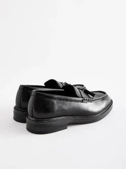Zwart - Loafers met dikke zool en kwast