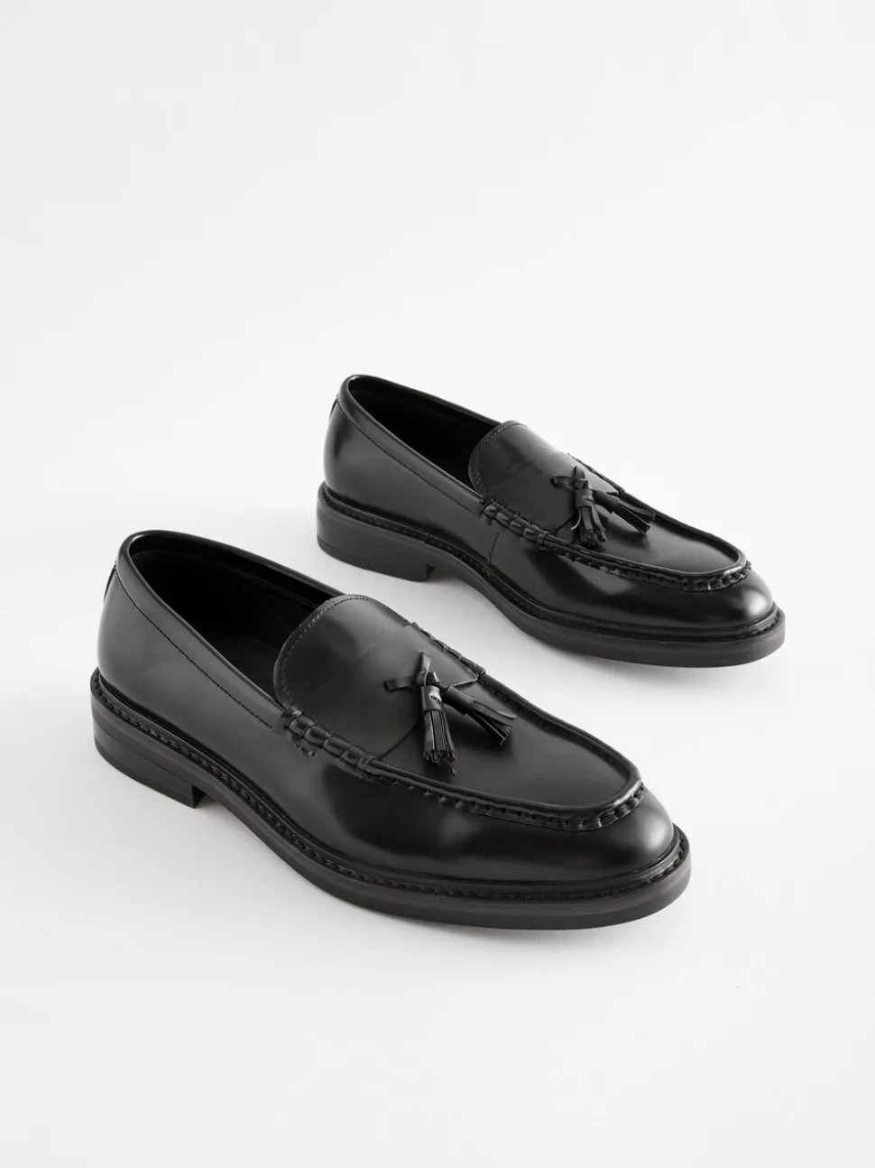 Zwart - Loafers met dikke zool en kwast