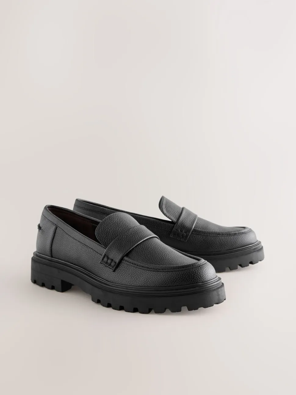 Zwart - Loafers met dikke zool
