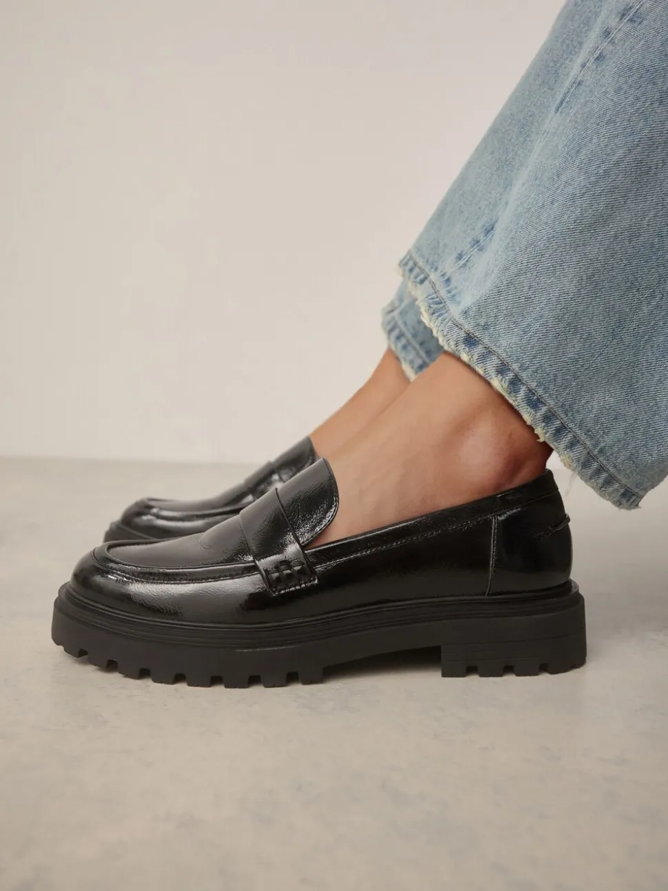 Zwart - Loafers met dikke zool