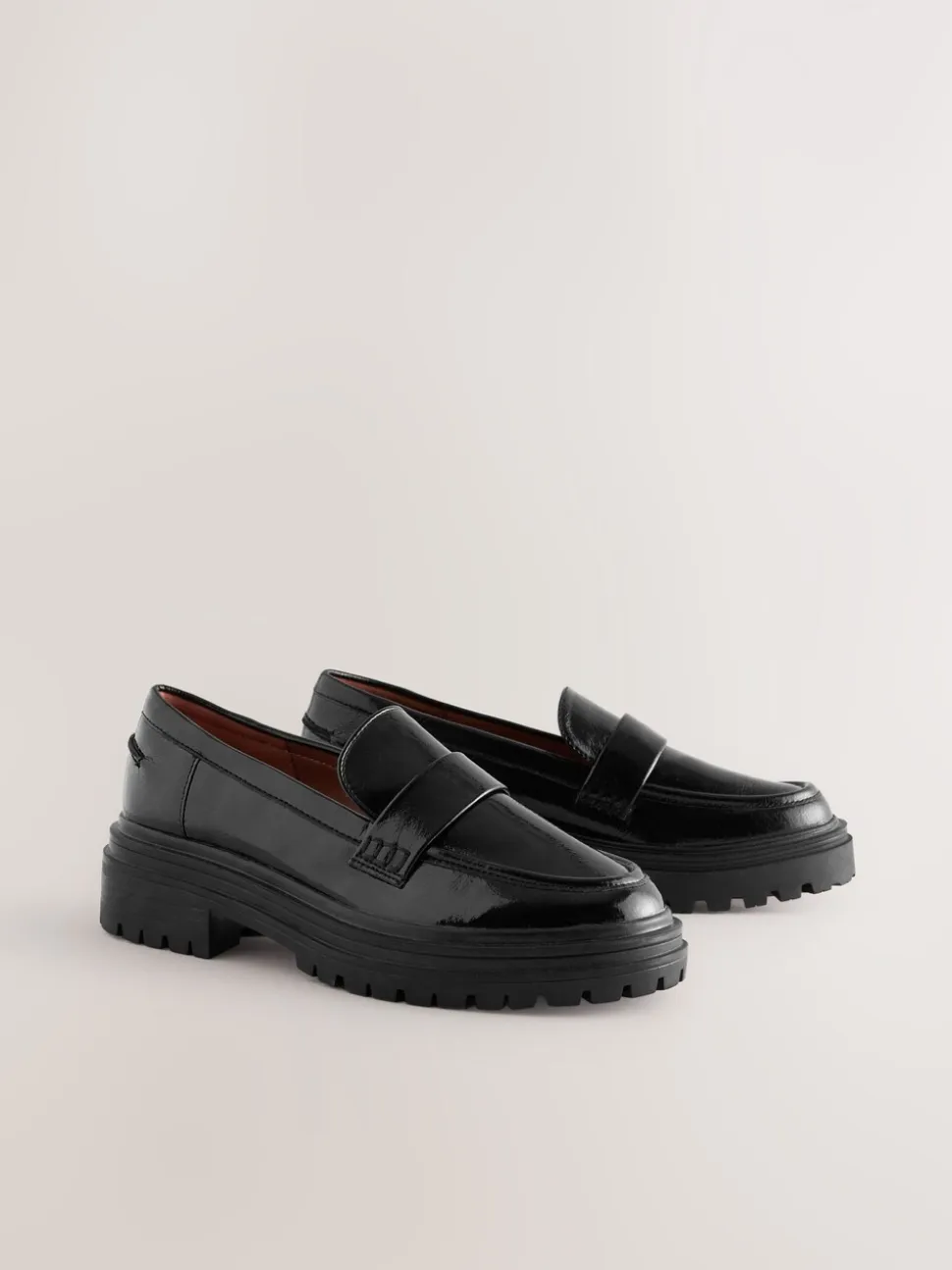 Zwart - Loafers met dikke zool
