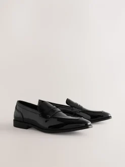 Zwart - Loafers van patentleer