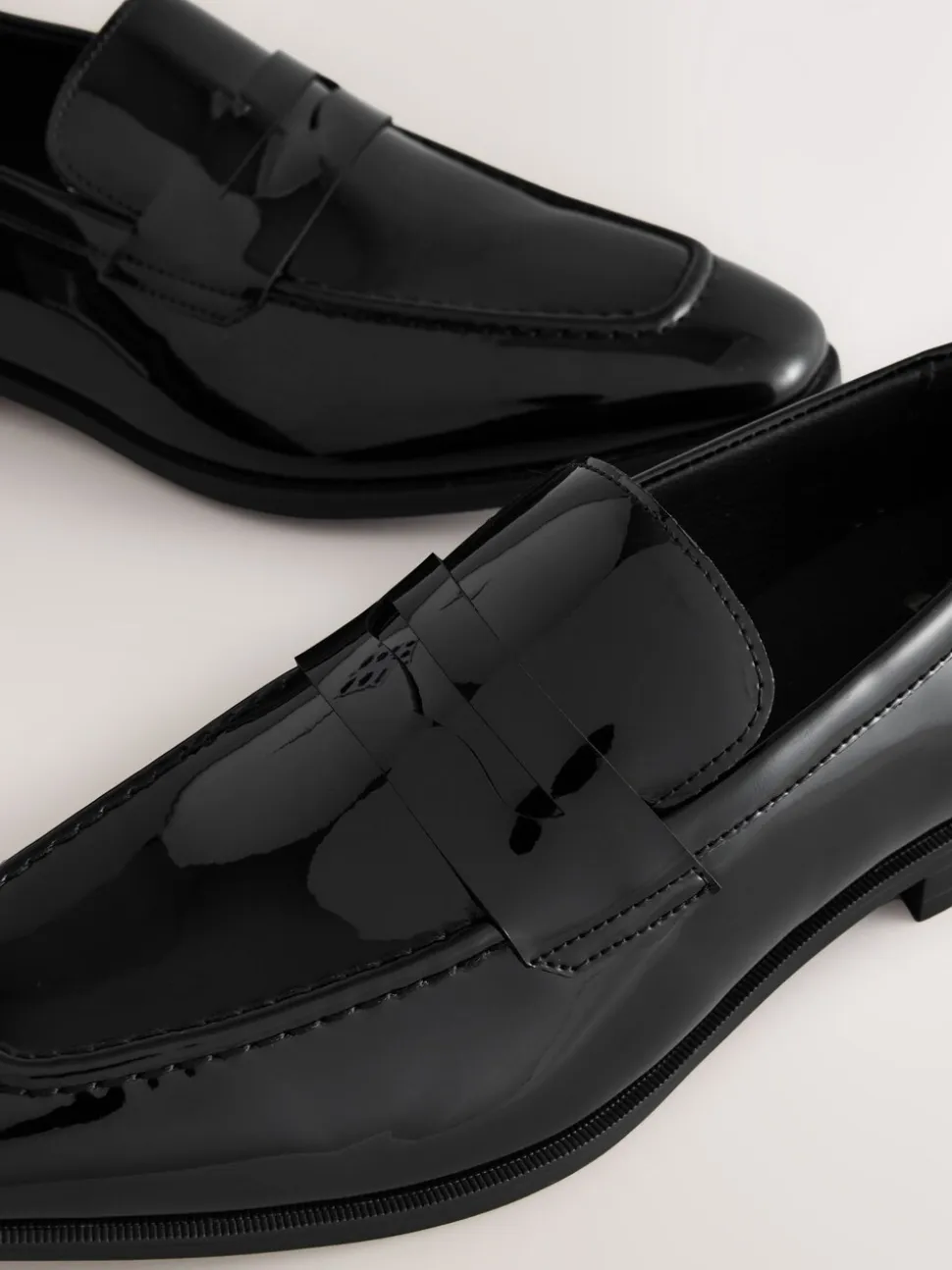 Zwart - Loafers van patentleer
