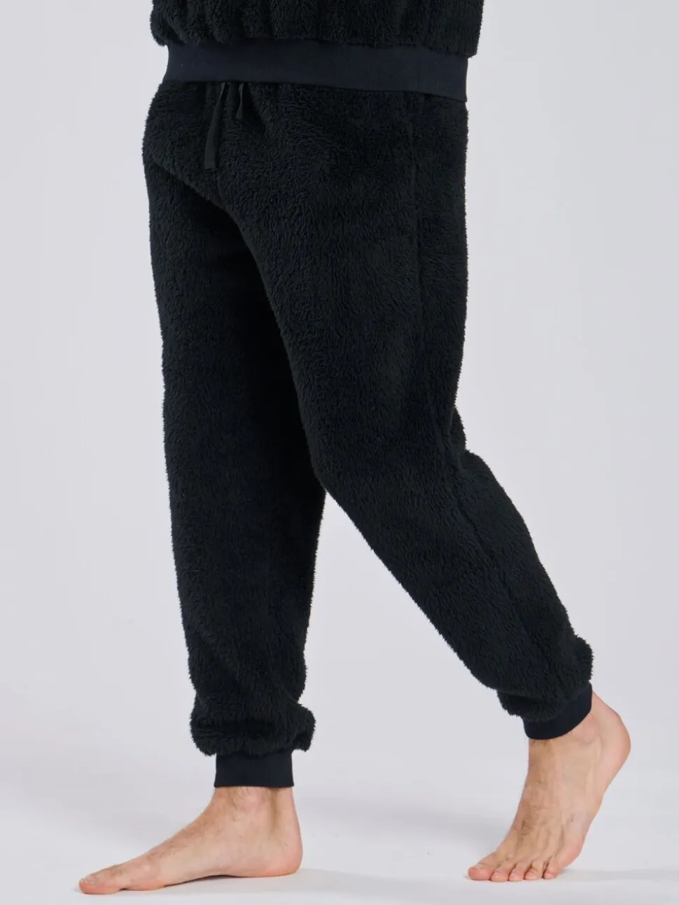 Zwart - Loungeable Sherpa joggingbroek