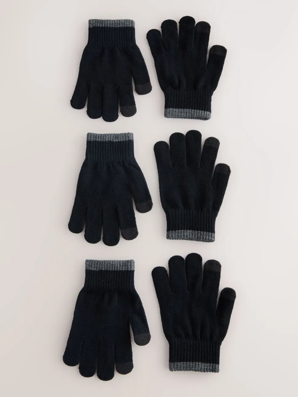 Zwart - Magic handschoenen 3 paar (3-16jr)