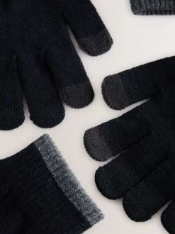 Zwart - Magic handschoenen 3 paar (3-16jr)