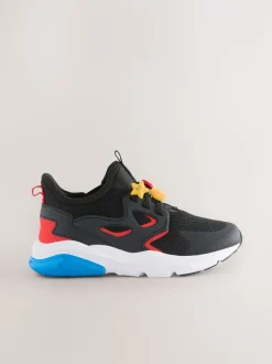 Zwart - Mario Elastische Vetersneakers