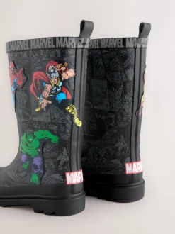 Zwart - Marvel Comic Print Laarzen