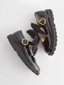Zwart - Mary Jane-schoenen met dikke zool en strik