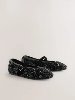 Zwart - Mary Jane-schoenen met versierde pailletten van Forever Comfort®